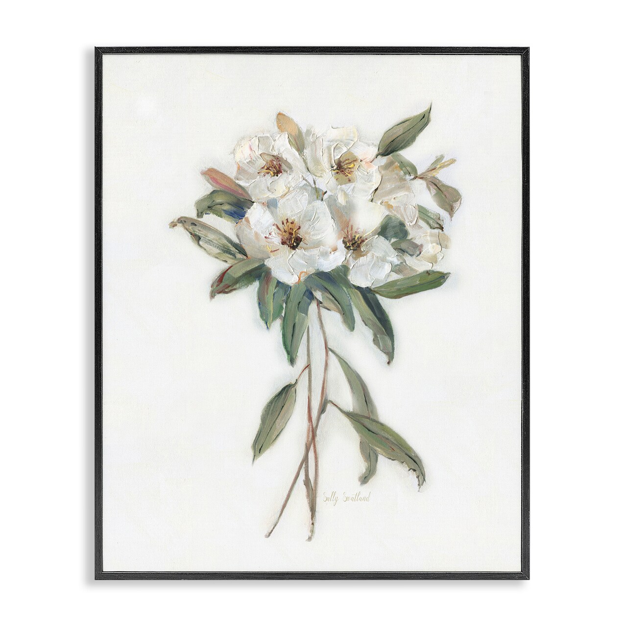 Stupell Industries White Wildflower Bundle Framed Giclee Design by Sally Swatland